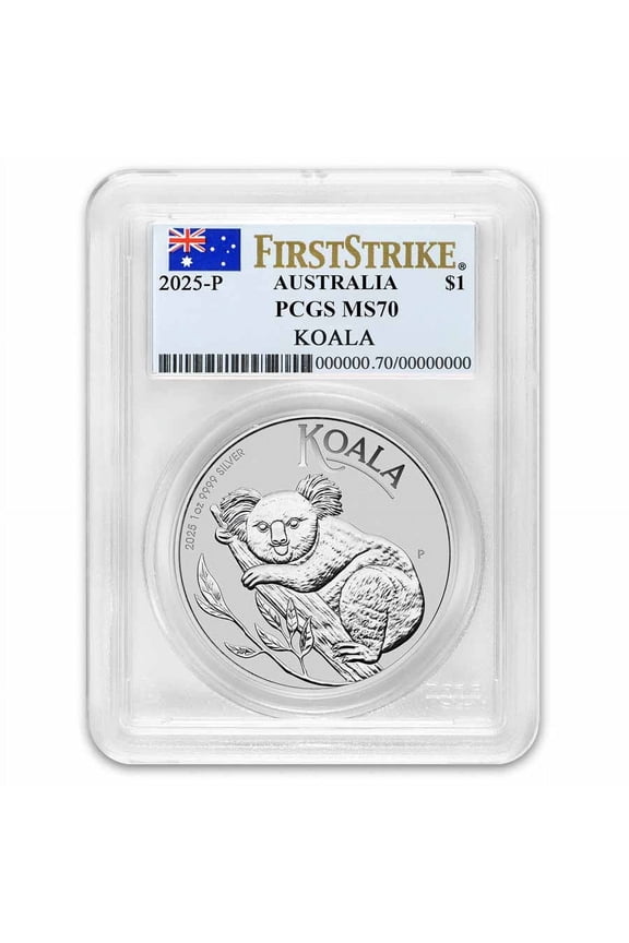 2025 Australia 1 oz Silver Koala PCGS MS-70 (First Strike)