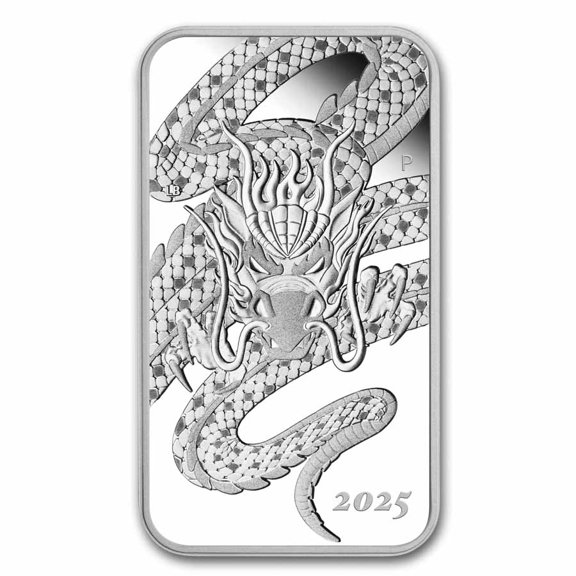 2025 Australia 1 oz Silver Rectangular Dragon Proof