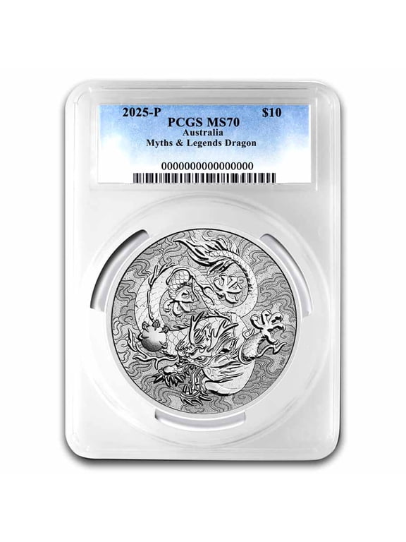 2025 Australia 10 oz Silver Dragon MS-70 PCGS