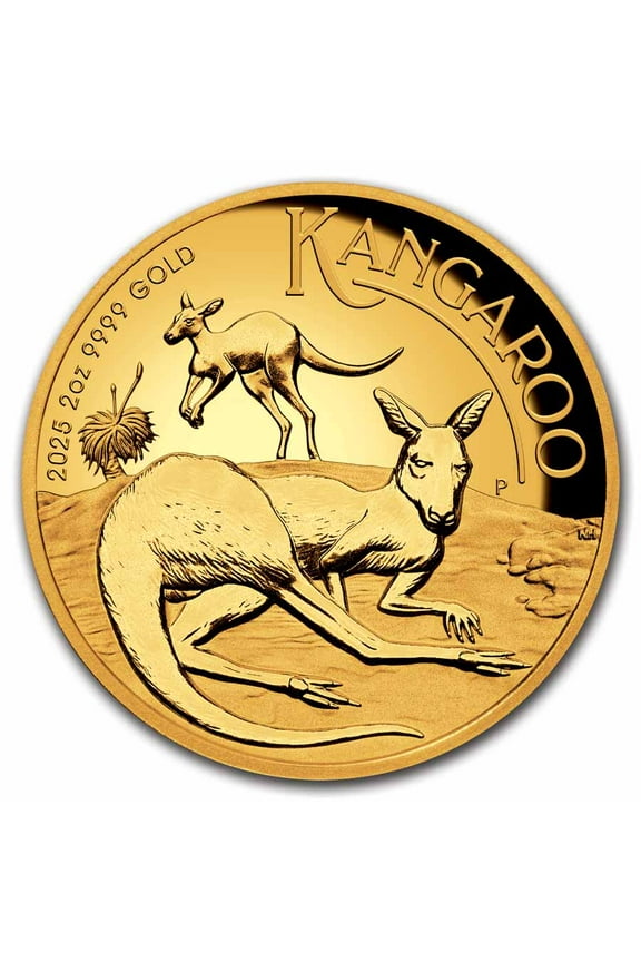 2025 Australia 2 oz Gold Kangaroo Proof HR (Box & COA)