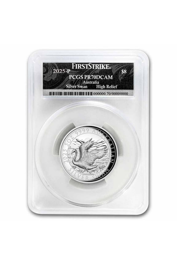 2025 Australia 5 oz Silver Swan PR-70 PCGS HR (FS, Swan Label)