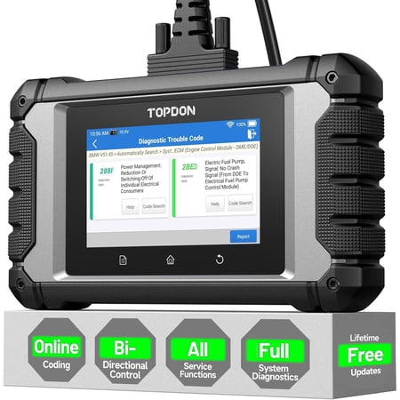 TOPDON ArtiDiag EU Bi-Directional Scanner, Full-System Diagnostic Tool for Mercedes-Benz, BMW, V.A.G Group, ECU Online Coding, All Service Functions, Active Test, V.A.G Guidance, Lifetime Free Update