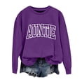 thumbnail image 1 of 2025 Autumn Hoodie Dark Purple Hoodie Long Sleeves Round Neck Turtleneck Sweater Women Auntie Y2K Hoodie Workout Hoodie(L), 1 of 4