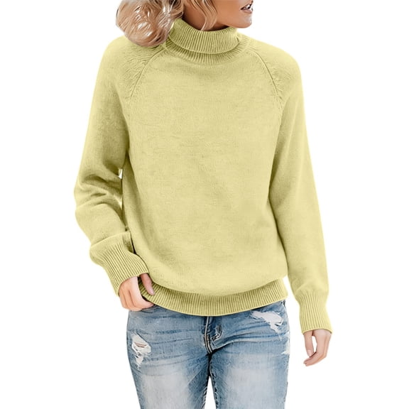 2025 Autumn Sweater Light Yellow Sweater Long Sleeves Round Neck Sweater Vest Women Solid Color Soft Topss Streetwear Hoodie(XL)