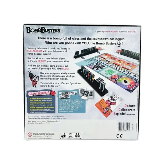 2025 AwardWinning Bomb Busters English Cooperative Deduction Board Game, Collaborative Reasoning Family & Party Tabletop Game