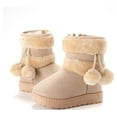 2025 BLTIBY Girls Snow Boots Toddler Baby Boot Kids Winter Warm Fur