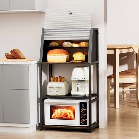 2025 Baker's Rack,2 in 1 Bread Box for Kitchen Organizers and Storage,38.6'' Standing Bread Boxes$$Home Decor, Kitchen, & Other