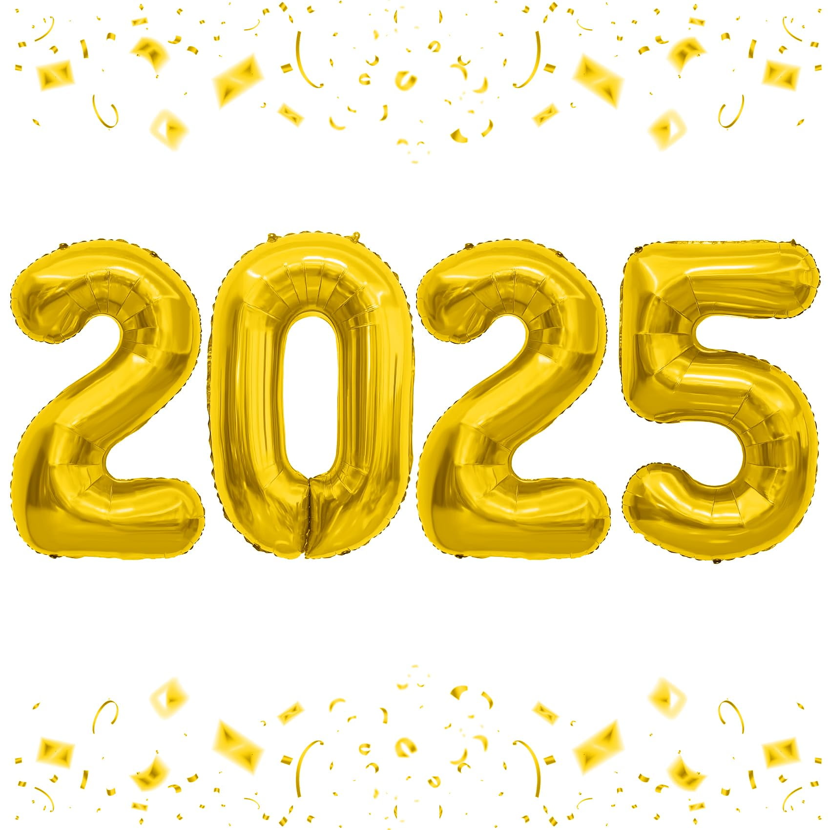 2025 Balloons, 40 Inch Gold Foil Number Balloons, 2025 Balloon Numbers, New Years Decorations