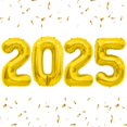 2025 Balloons, Gold Number Balloons 2025, 40 Inch 2025 Numbers for New