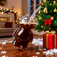 thumbnail image 1 of 2025 Bear Glass Cold Cup 11oz, Holiday Cup with Straw, Ideal for Iced Coffee, Cocktails & Cold Beverages, Perfect Gift for Christmas Celebrations,(1 Bear Cup with Straw), 1 of 9