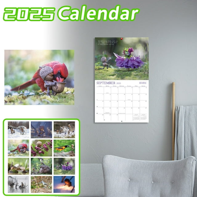 2025 Becorns The Art Of Bird Calendar Wall Forest Folklore Overseas Becorns Calendar 2025 Uk