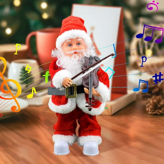 2025 Gift for Family Christmas Electric Musical Instrument Performance Santa Claus Musical Toys,Violin