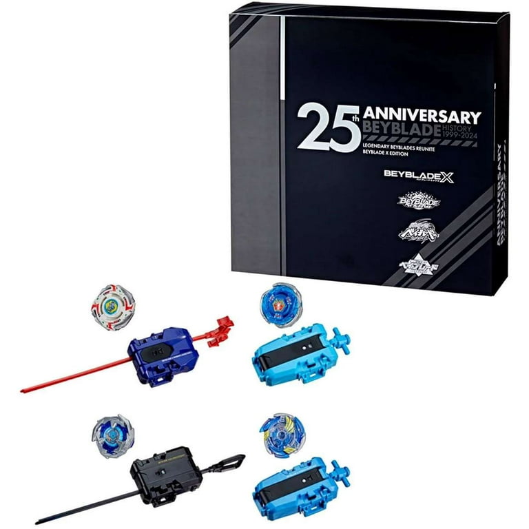 2025 Beyblade X 25th Anniversary Set with 4 Tops & 4 Launchers