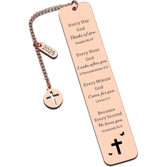 2025 Bible Bookmarks, Easter Basket Stuffers, First Communion Gifts for Girls, Baptism Gifts for Girls, Confirmation Gifts for Teen Girls Boys, Christian Birthday Gifts for Women Girls