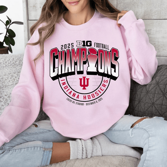 2025 Big Football Champions Fan Sweatshirt | College Game Day Victory Crewneck | Midwest Team Football Pullover | Championship Trophy Apparel