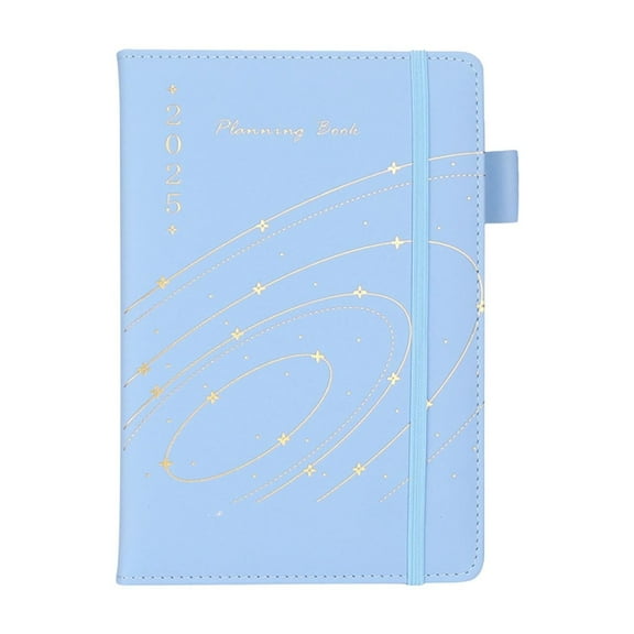 2025 Bilingual English Spanish Schedule Book with Pen Strap - Daily Planner for Work and Study Tasks