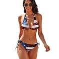 thumbnail image 1 of 2025 Biquinis Swimsuits Graphic Up Push Piece Two Set Bikinis Swimwear Print Stripes Stars Swimsuit Bikini July of 4th Flag American, 1 of 7