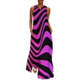 thumbnail image 1 of 2025 Black And White Striped Dress Summer Optical Art Aesthetic Casual Long Dresses Women Modern Maxi Dress Birthday Present, 1 of 6