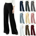 thumbnail image 1 of 2025 Black Dress Pants Womens Business Casual Pants, Pull on Office Formal Elastic Waist Plus Size Slacks Ladies Work Slacks with Pockets S-5XL, 1 of 11