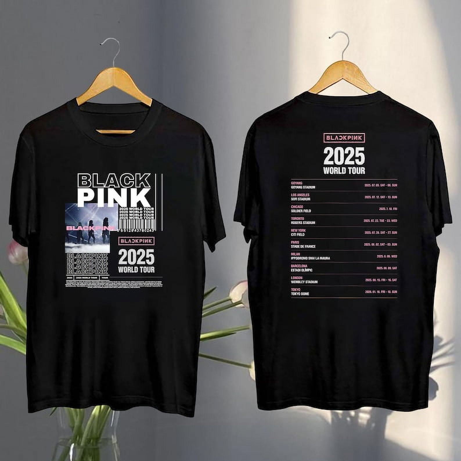 Black Pink World Tour 2025 T-Shirt, Jisoo Jennie Lisa Rose