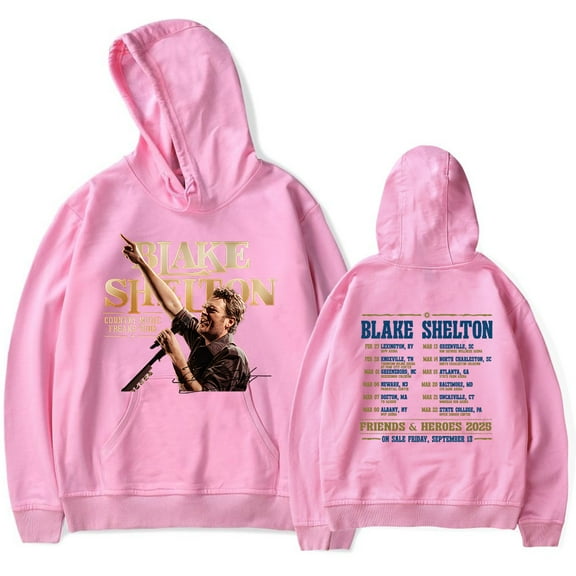 2025 Blake Shelton Friends and Heroes Tour Hoodies Unisex Fashion Sweatshirt Pullover Casual Streetwear
