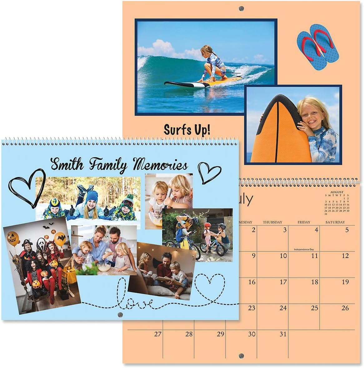 2025 Blank Color Pages Scrapbook Wall Calendar 12" x 9", Bookstore