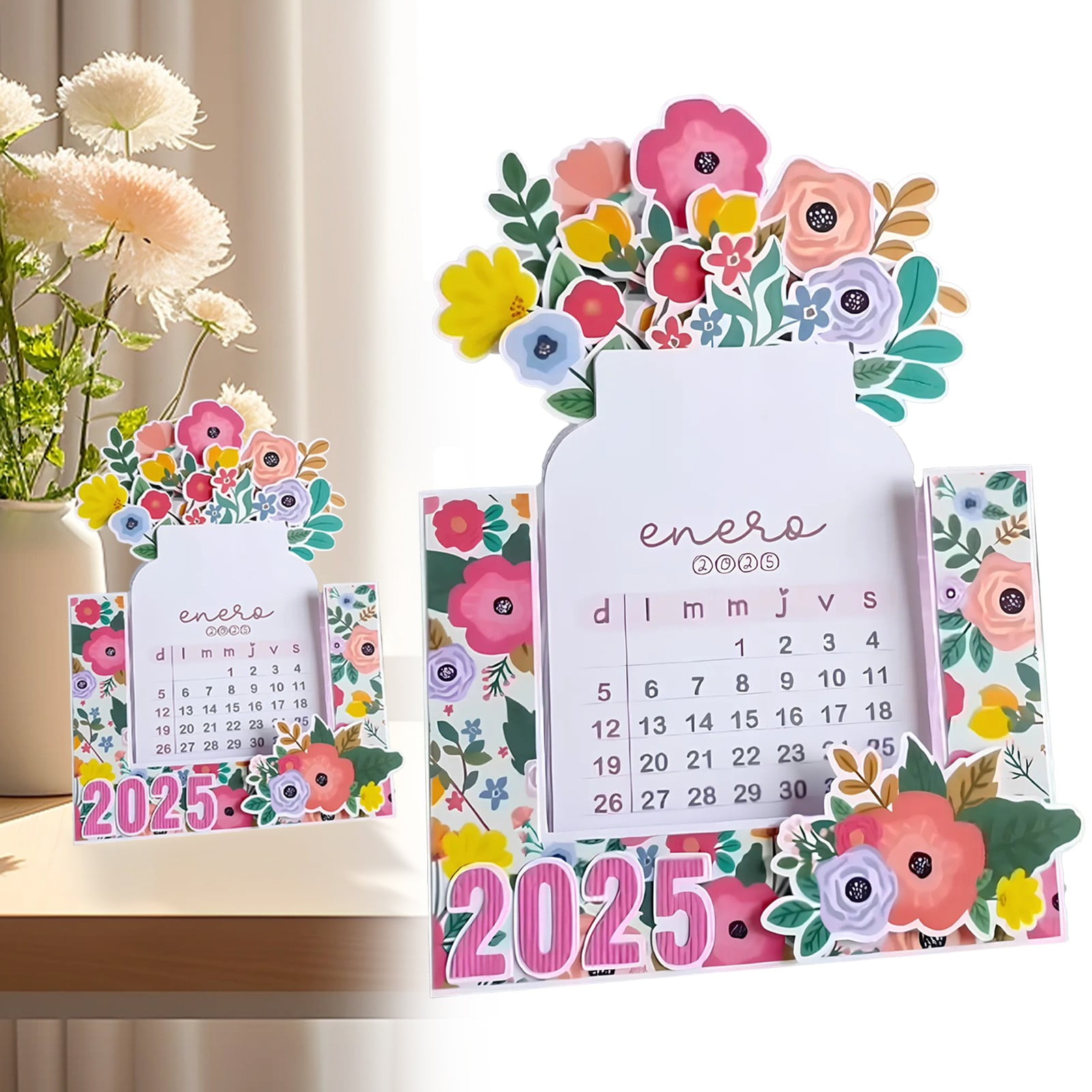 2025 Bloomy Flowers Desk Calendar Flowers Calendar The 2025 Monthly