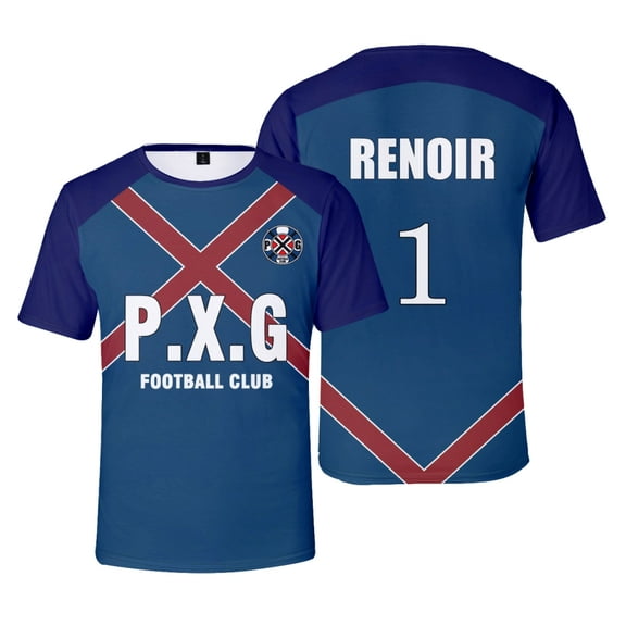 2025 Blue Lock Paris X Gen Merch Short Sleeve T-shirt Unisex Fashion Crew Neck Top