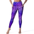 thumbnail image 1 of 2025 Blue Purple Zebra Leggings Animal Print Gym Yoga Pants Push Up Stretch Sport Legging Pockets Elegant Design Leggins, 1 of 7