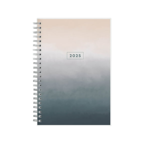 2025 Blue Sky Montauk 5" x 8" Weekly & Monthly Planner Plastic Cover Gray/Beige (133875-25)