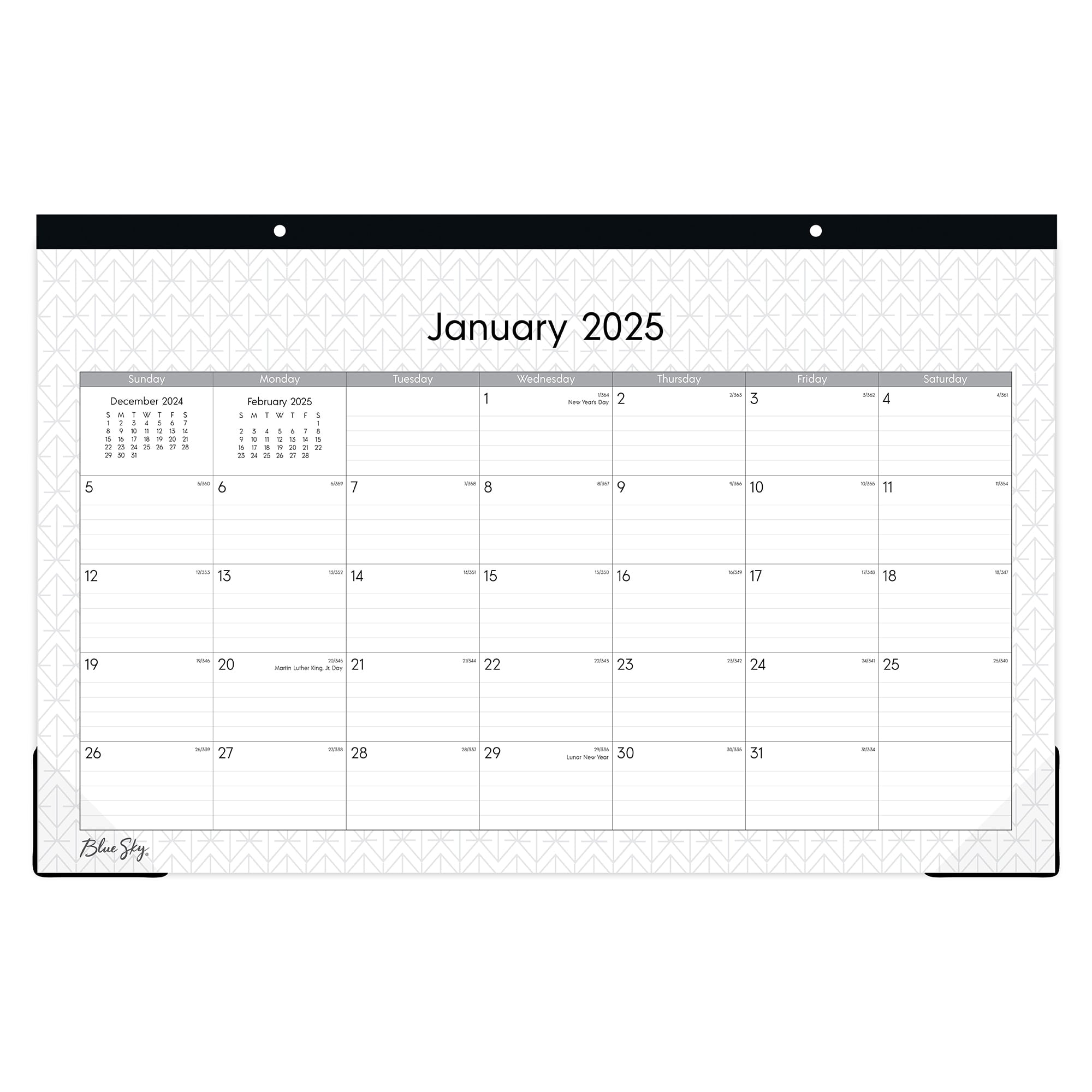 2025 Blue Sky Monthly Desk Pad Planning Calendar, 17" x 11", Enterprise, January 2025 To December 2025