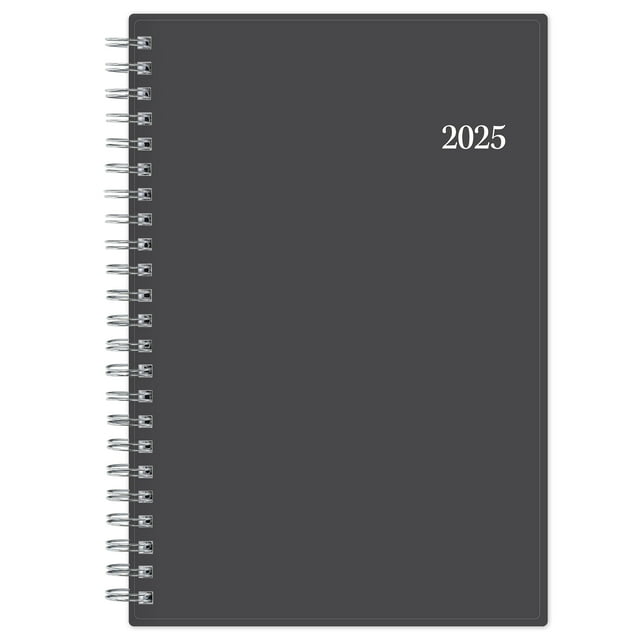 2025 Blue Sky Weekly/Monthly Planning Calendar, 5" x 8", Passages Charcoal Gray, January To