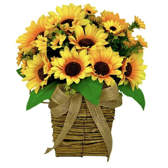 2025 Border Spring And Summer Flower Simulation Flower Sunflower Flower Wreath Home Decoration