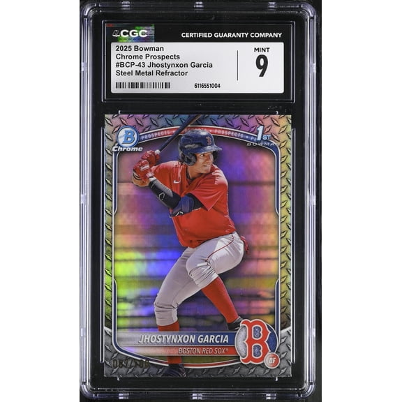 2025 Bowman #BCP-43 Jhostynxon Garcia Chrome Prospects /100 CGC 9