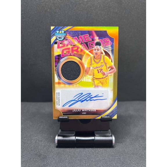 2025 Bowman BEST Basketball Card Juju Watkins Game Graphs Patch Auto Gold Refractor /50