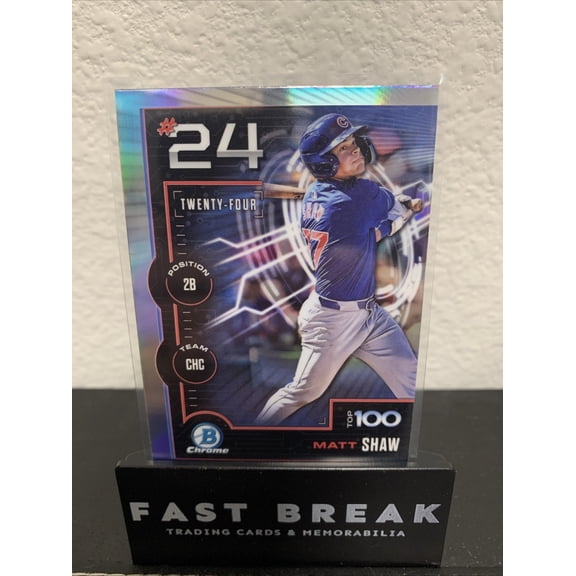2025 Bowman Baseball #BTP-24 Bowman Scouts Top 100 Insert Rookie Matt Shaw Cubs Baseball Card Near Mint or Better