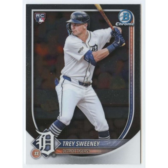2025 Bowman Chrome #25 Trey Sweeney RC Rookie Detroit Tigers  MLB Baseball Base Trading Card