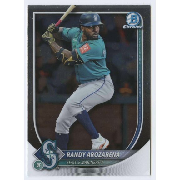 2025 Bowman Chrome #35 Randy Arozarena Seattle Mariners  MLB Baseball Base Trading Card