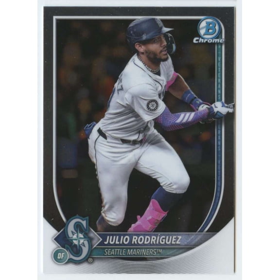 2025 Bowman Chrome #66 Julio Rodriguez Seattle Mariners  MLB Baseball Base Trading Card