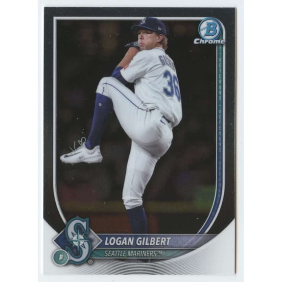 2025 Bowman Chrome #9 Logan Gilbert Seattle Mariners  MLB Baseball Base Trading Card