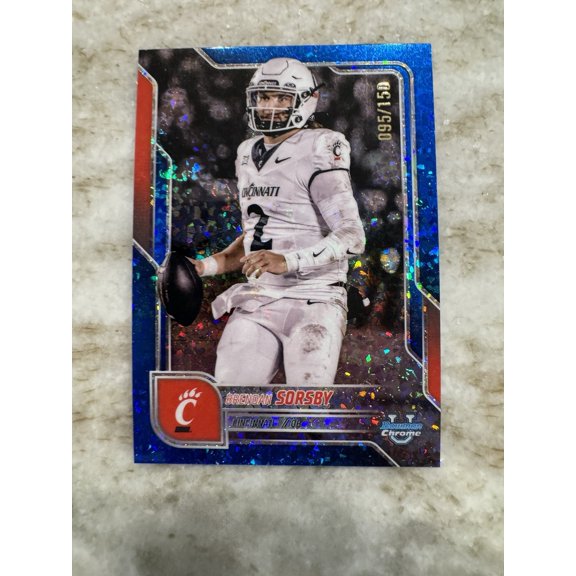 2025 Bowman Chrome Brendan Sorsby Chrome Rookie Auto Virgil van Dijk Near Mint Baseball Card