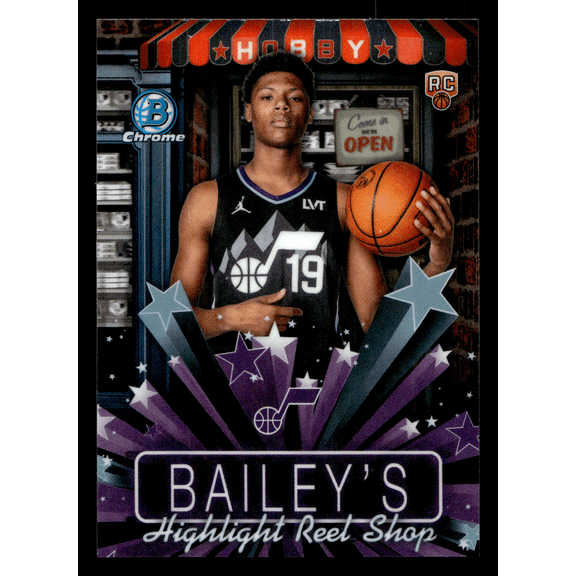 2025 Bowman Chrome Hobby Stars Ace Bailey #HS-9 Chrome Short Print Nicely Centered Mint Parallel/Variety Rookie Insert R