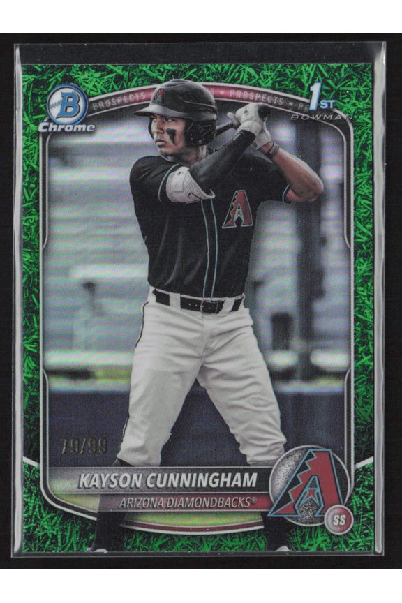 2025 Bowman Chrome Kayson Cunningham #BDC-84 Green Grass Refractor /99 Arizona Diamondbacks MLB Baseball Trading Card
