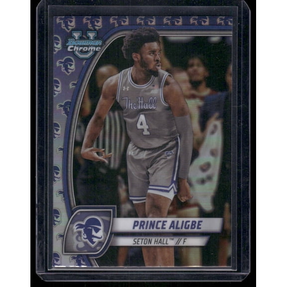 2025 Topps Bowman Chrome Prince Aligbe Seton Hall #82 Logo Refractor Basketball Card