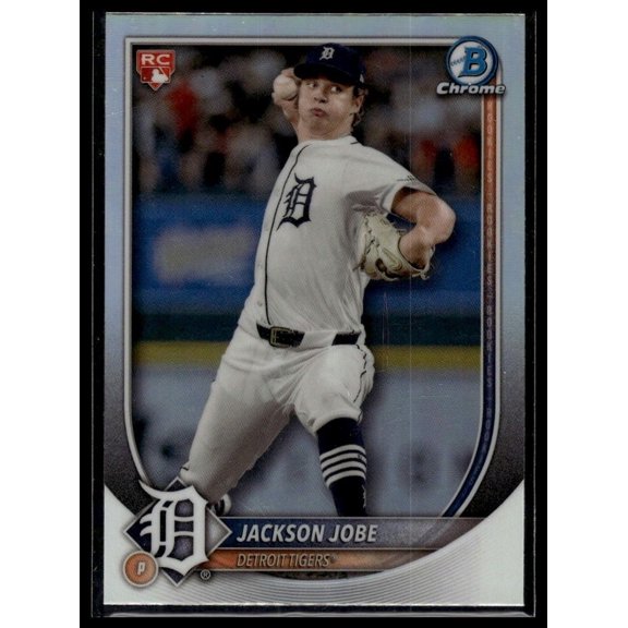 2025 Bowman Chrome Red Rookie Logo #50 Jackson Jobe RC Detroit Tigers Baseball Card Detroit Tigers MLB BASEBALL Trading Card