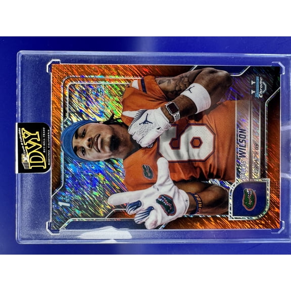 2025 Bowman Chrome U Dallas Wilson Orange Shimmer Refractor 21/25 Florida Gators