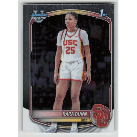 2025 Bowman Chrome University Kara Dunn #BCP-71 1st Bowman USC Trojans NCAA Basketball Trading Cards