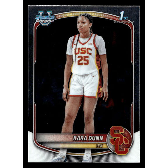 2025 Topps Bowman Chrome University Kara Dunn USC Trojans #BCP-71 Basketball Card
