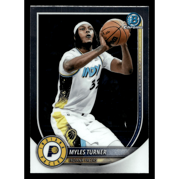 2025 Bowman Chrome University Myles Turner #BCV-161 Trading Card Indiana Pacers NBA Topps