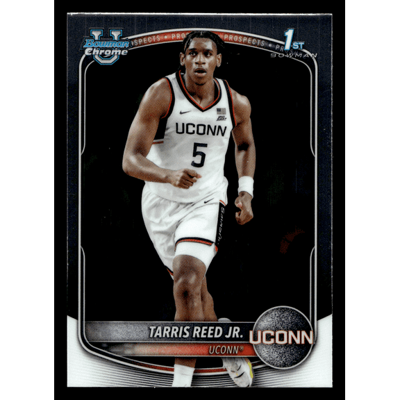 2025 Bowman Chrome University Tarris Reed Jr. NCAA Basketball Trading Card BCP-42 UConn Rookie